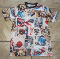 Fresh Prints Of Tokyo By Drill Clothing Co T-Shirt Small Japanese Allover