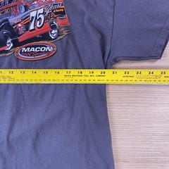Gildan Shirt Mens XL Gray Macon Speedway Nascar Racing Car Double Sided