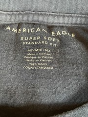 American Eagle Super Soft Long Sleeve T Shirt Mens MT Medium Tall Blue Crew Neck