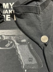 Vintage Glock Tee This Is My Glock There Are Many Like It Gunny Graphic FADED LG