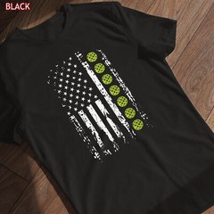 Pickleball Shirt American Flag Tee Gift for Pickleball Player Enthusiasts