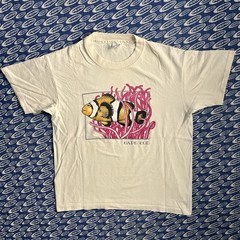 Vintage 90s Cape Cod Ocean Aquatic Clown Fish T Shirt White Size Large Men’s