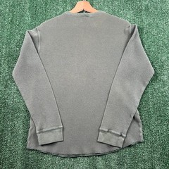 VTG Old Navy T-Shirt Men M Green Thermal Waffle Long Sleeve Spellout Old English
