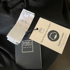 FEDELI Pima Cotton T-Shirt Black Size M – Soft & Durable