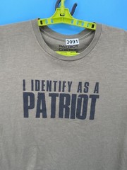 Patriot Crew Shirt Adult XXL Green Made In USA Flag Identify Olive Army America