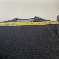 Eddie Bauer Men’s Blue Waffle Knit Long Sleeve Crew Neck Logo T-Shirt Size S