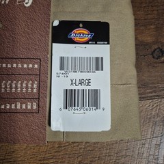 Dickies Work Shirt 574 Mens Long Sleeve Button Up Tan Durable Workwear