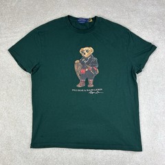 POLO Ralph Lauren Men’s Classic Fit Holiday Ski Polo Bear Dark Green T Shirt L
