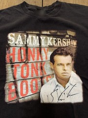 Vtg Sammy Kershaw Signature Cotton All Size Unisex Black Tee Shirt JJ11