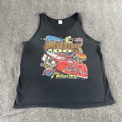 44th Annual Hillbilly 100 Racing Black Tshirt Men Size 2XL I-77 Raceway Park Tee