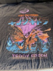 Teddy Fresh x Godzilla Ghidorah Black OverSized T-Shirt Limited Edition