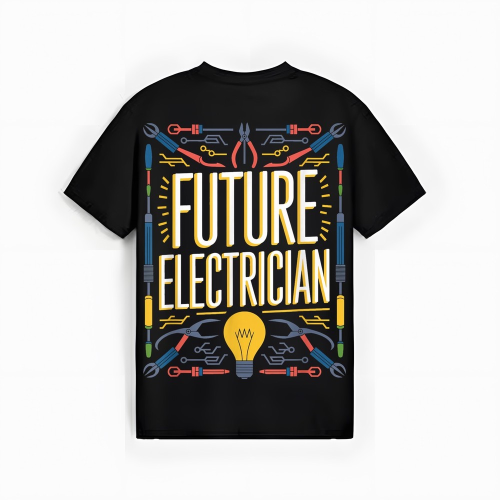 Future Electrician Graduation School Kids Toddler Women Men T-Shirt