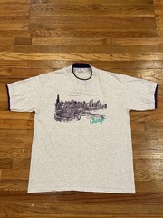 Vintage Cal Cru Chicago Museum Graphic T Shirt Men XL Made In USA