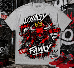 Blood Makes You Family Graphic Tee Shirt To Match Jordan 4 Toro Bravo Big & Tall