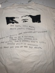 Vintage Bob Dylan Shirt Mens Large White 80s 1989 Band Tee Lyrics Rare Rock USA