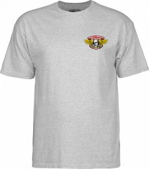 Powell Peralta WINGED RIPPER Skateboard T Shirt ASH GREY