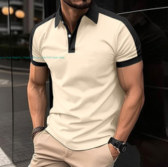 Summer Men’s Casual Shirts Short Sleeve Classic Button T-Shirt Fashion Golf Tops