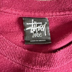Stussy Burgundy World Tour Graphic T-Shirt Size Large Streetwear Skater Tee