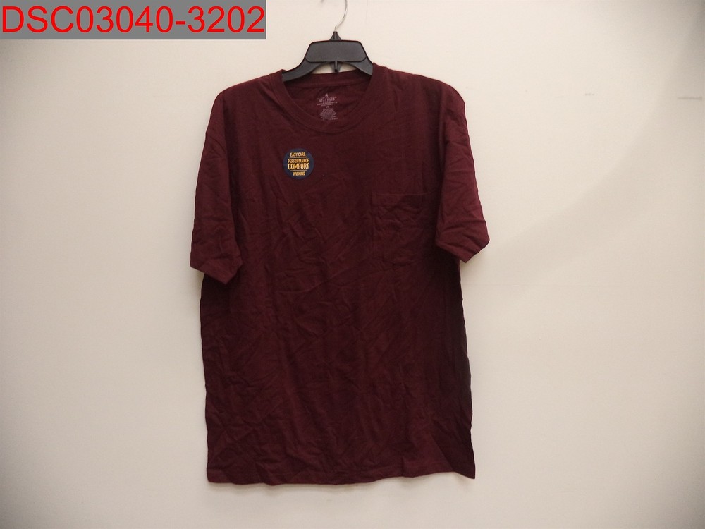 NWOT – Stafford Men’s Burgundy Heavy Weight Crew Neck Classic Fit T-Shirt, Sz M