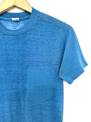 S/M Vtg 70s Blue Blank Paper Thin Burnout Distressed Skate Dogtown 50/50 T-Shirt