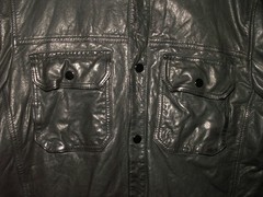 Men’s All Saints SECTION LEATHER SHIRT jacket overshirt XXL (ref88) £199.99!!!!!