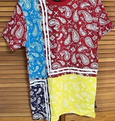 Switch Remarkable Patchwork Bandana T-Shirt Multicolor Streetwear – Size S – NWT