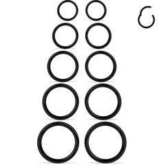 10PCS 14G Stainless Steel Hinged Clicker Segment Septum Nose Lip Ring Hoop Ca…