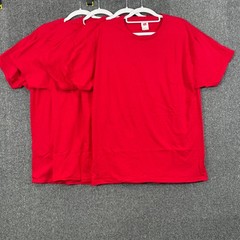 Hanes Mens Large 4 Pack T Shirt Deep Red Cotton Crew Neck Basic Essentials Tee
