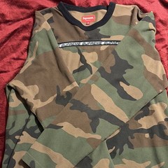 Supreme Reflective Taping L/S Top Size M Woodland Camo
