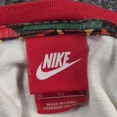 Nike Air Raglan T-Shirt Men’s XL White Red 3/4 Sleeve Baseball Graphic Tee Retro