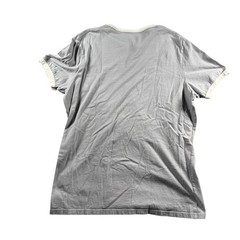 Hollister Mens Muscle Fit Ringer T-Shirt Gray Cream Trim Cotton XL Short Sleeve