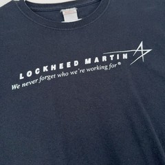 Vintage Y2K Lockheed Martin Jerzees Dri-Power Active Tag Black T-Shirt Men’s XL