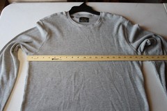 Jachs MFG Thermal Shirt Mens Large Gray Crewneck Lightweight Waffle Knit
