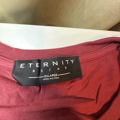 Eternity BC/AD shirt Red 2XL NWOT Faux Snake Skin Sleeves