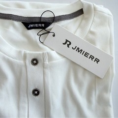 New JMIERR Muscle Slim Henley Shirt Men’s SIZE M Longline T-Shirt