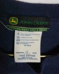 John Deere Solid Long Sleeve Tee with Logo Dallas Cowboys Logo Navy Small