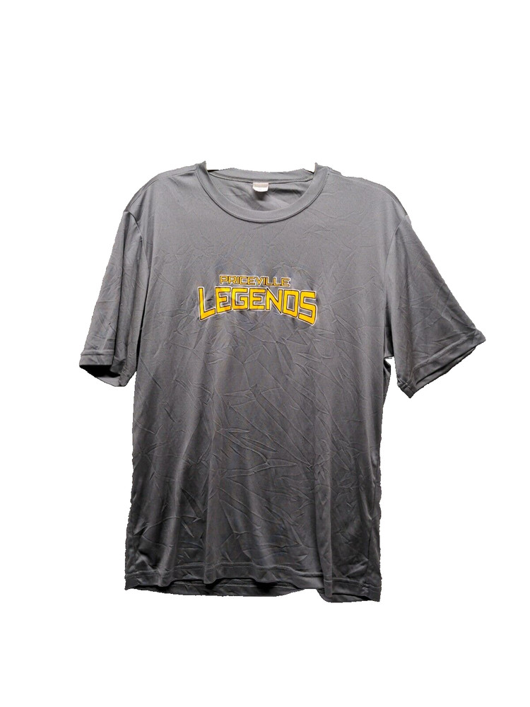 SPORT-TEK Men T-Shirt Size M Short Sleeve Crew Neck Solid Gray Casual