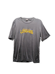 SPORT-TEK Men T-Shirt Size M Short Sleeve Crew Neck Solid Gray Casual