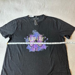 Mister Tee Evolve Butterfly Graphic T-Shirt Mens XL Black Acid Wash BY002US