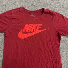 Nike T-Shirt Mens Size S Maroon Red Swoosh Logo Athletic Cut Short Sleeve Tee