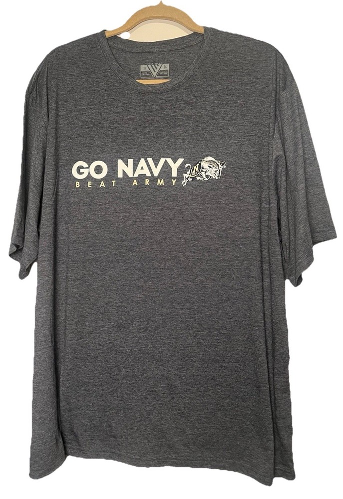 Go Navy Beat Army T-Shirt Men’s XL Gray Levelwear Collegiate Licensed NWT