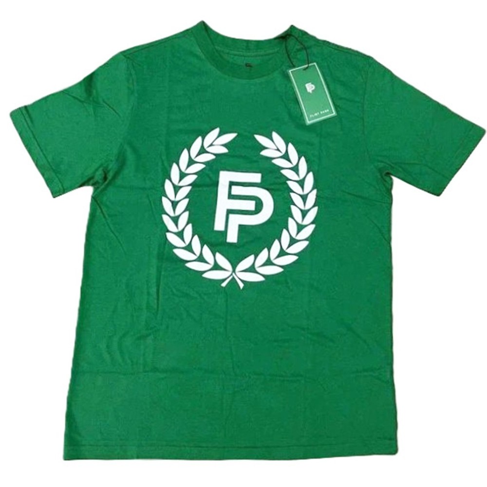 Men’s Green Organic Cotton T-Shirt Laurel Wreath Logo XL