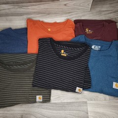 Lot of 6 Carhartt Assorted T-Shirts Mens Size 4XL Workwear Logo Tee Bundle Mixed