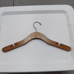 Lot of 84 Premium Wooden Clothes Hangers Non-Slip Strap Grooves & Swivel Hooks