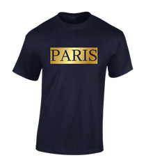 PARIS CITY GOLD MENS T SHIRT COOL CHIC FASHION CUTE TOP MODERN SUMMER LOVE