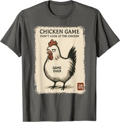 Funny Japanese Art Chicken Game Graphic Tee Men Women Teens T-Shirt
