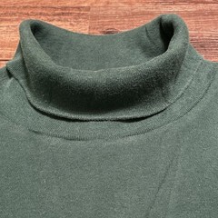Vintage Polo Ralph Lauren XL Turtleneck Made in USA 90s Forest Green Red Pony