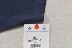 Champion Men 2XL Navy Blue Classic Jersey V-Neck Short Sleeve Cotton T-Shirt NEW