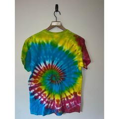 Vintage Gildan Rainbow Tie DYe Shirt Spiral Multicolor Tee VTG M Medium