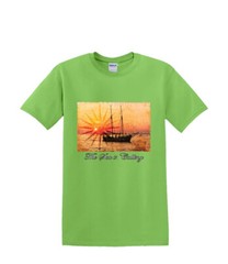 T-Shirt S to 2XL 3XL – sailboat SEA is CALLING yacht sunset beach resort waves